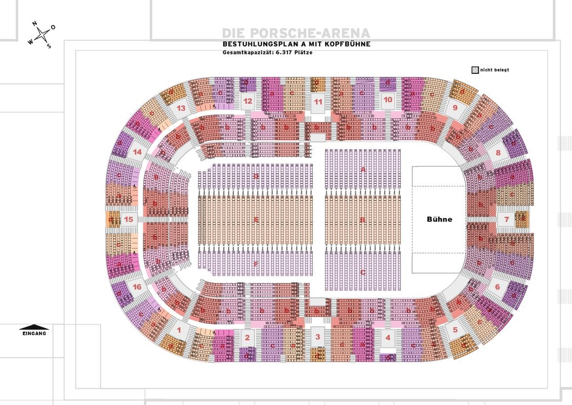 Porsche-Arena: Wo sitzt man am besten?